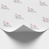 that's amore bridal shower pink retro bow boho nam ラッピングペーパー (角)