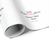 that's amore bridal shower pink retro bow boho nam ラッピングペーパー (ロールコーナー)