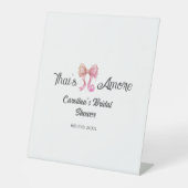 that's amore bridal shower pink retro bow boho nam 台座サイン (正面)