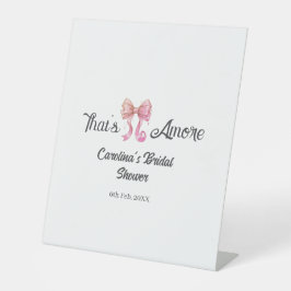 that's amore bridal shower pink retro bow boho nam 台座サイン