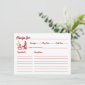 Thats Amore Bridal Shower Recipe Card  (スタンド正面)