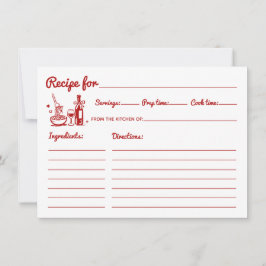 Thats Amore Bridal Shower Recipe Card 