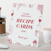 That's Amore Bridal Shower recipe card sign 台座サイン (インサイチュ)