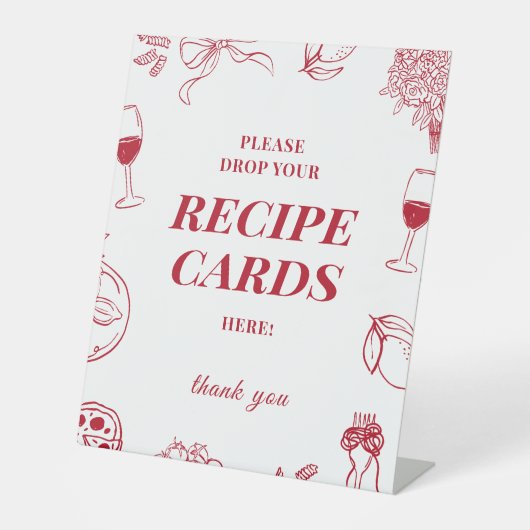 That's Amore Bridal Shower recipe card sign 台座サイン (正面)
