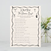 That's Amore Bridal Shower What Did the Groom Say  招待状 (スタンド正面)