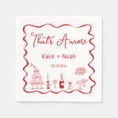 That's Amore Engagement Party スタンダードカクテルナプキン (正面)