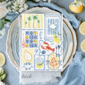 That's Amore Hand Drawn Coastal Bridal Shower 招待状