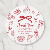 That's Amore Hand Drawn Italian Bridal Shower フェイバータグ (正面)