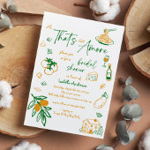 That's Amore Hand Drawn Italian Bridal Shower 招待状