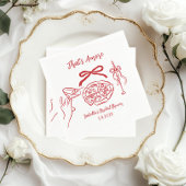 That's amore Hand drawn Pizza Bridal Shower スタンダードカクテルナプキン