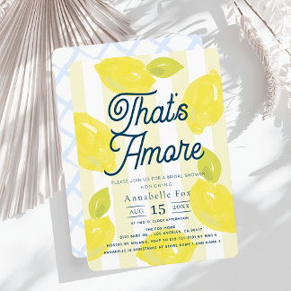That's Amore Hand-Painted Lemon Bridal Shower 招待状