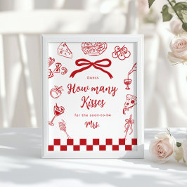 That's Amore How many kisses Italian theme ポスター