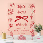 Thats Amore Italian Bridal Shower Welcome アクリルサイン (ウェディング)