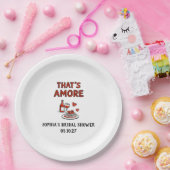 That's Amore Italian Bridal Shower Whimsical Red ペーパープレート (パーティー)