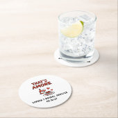 That's Amore Italian Bridal Shower Whimsical Red ラウンドペーパーコースター (インサイチュ)