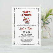 That's Amore Italian Bridal Shower Whimsical Red 招待状 (スタンド正面)