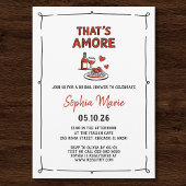 That's Amore Italian Bridal Shower Whimsical Red 招待状