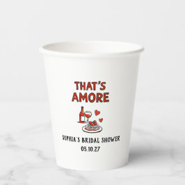 That's Amore Italian Bridal Shower Whimsical Red 紙コップ