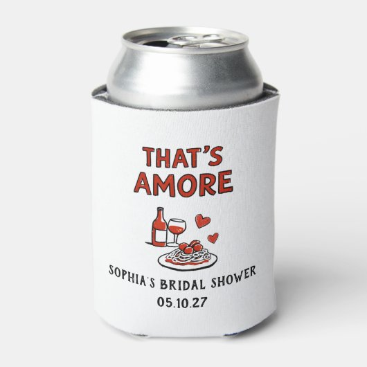 That's Amore Italian Bridal Shower Whimsical Red 缶クーラー (缶正面)