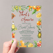 That's Amore Italian Citrus Cocktail Bridal Shower アクリル招待状 (インサイチュ (ポータブル))