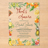 That's Amore Italian Citrus Cocktail Bridal Shower アクリル招待状 (正面)