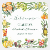 That's Amore Italian Citrus Cocktail Bridal Shower スクエアシール (正面)