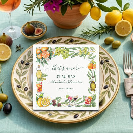 That's Amore Italian Citrus Cocktail Bridal Shower スタンダードカクテルナプキン