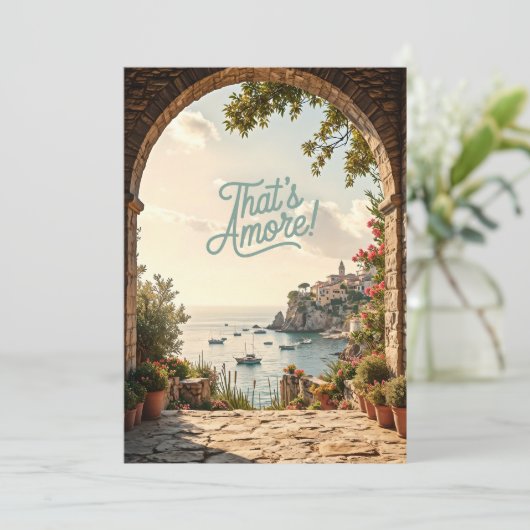 That's Amore Italian Coast Bridal Shower 招待状 (スタンド正面)