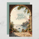 That's Amore Italian Coast Bridal Shower 招待状 (正面/裏面)