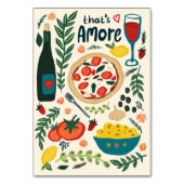That's Amore Italian Food Charming CUSTOM Wedding テーブルナンバー (裏面)