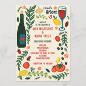 That's Amore Italian Food Charming CUSTOM Wedding  プログラム (正面)