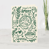 That's Amore Italian Food CUSTOM Bridal SHower  サンキューカード (正面)