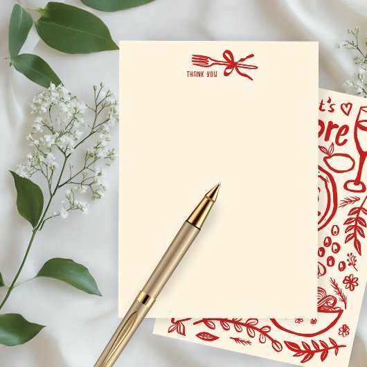 That's Amore Italian Food CUSTOM Bridal SHower  サンキューカード