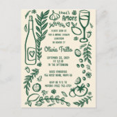 That's Amore Italian Food CUSTOM Bridal Shower  ポストカード (正面)