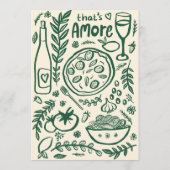 That's Amore Italian Food CUSTOM Bridal SHower  招待状 (裏面)