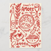 That's Amore Italian Food CUSTOM Bridal SHower  招待状 (裏面)