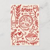 That's Amore Italian Food CUSTOM Bridal Shower QR エンクロージャーカード (裏面)