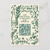 That's Amore Italian Food CUSTOM Bridal Shower QR エンクロージャーカード (正面)