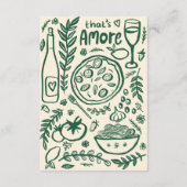 That's Amore Italian Food CUSTOM Bridal Shower QR エンクロージャーカード (裏面)