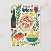 That's Amore Italian Food CUSTOM Bridal Shower QR エンクロージャーカード (裏面)