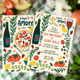 That's Amore Italian Food CUSTOM Engagement Party 招待状