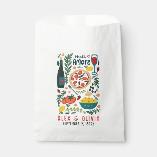 That's Amore Italian Food CUSTOM Wedding  フェイバーバッグ (正面)