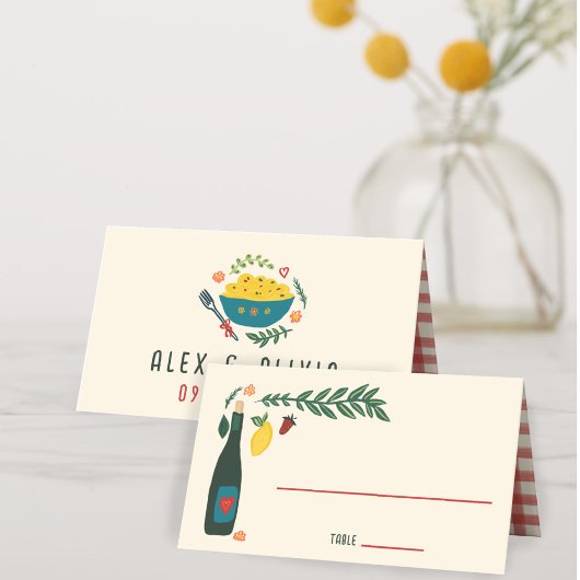 That's Amore Italian Food CUSTOM Wedding  プレイスカード