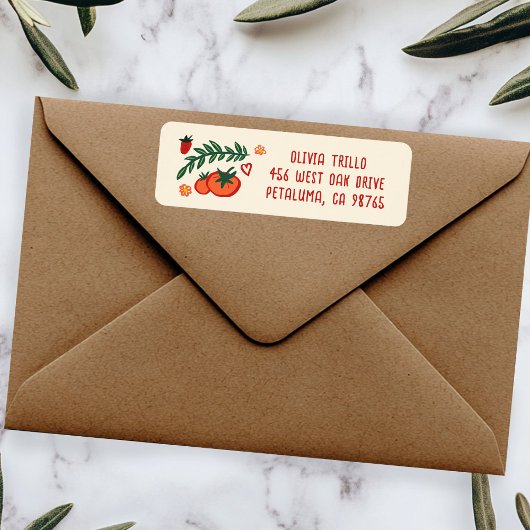 That's Amore Italian Food CUSTOM Wedding Address ラベル