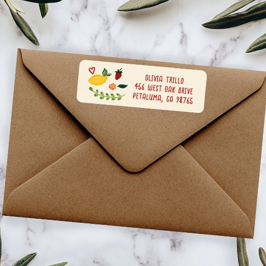 That's Amore Italian Food CUSTOM Wedding Address ラベル