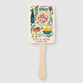 That's Amore Italian Food CUSTOM Wedding Favor ハンドファン