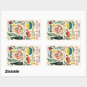 That's Amore Italian Food CUSTOM Wedding Favor 長方形シール (シート)