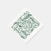 That's Amore Italian Food Cute BRIDAL SHOWER スタンダードカクテルナプキン (角)