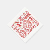 That's Amore Italian Food Cute BRIDAL SHOWER スタンダードカクテルナプキン (角)