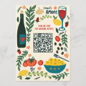 That's Amore Italian Food SAVE THE DATE Custom QR 招待状 (裏面)